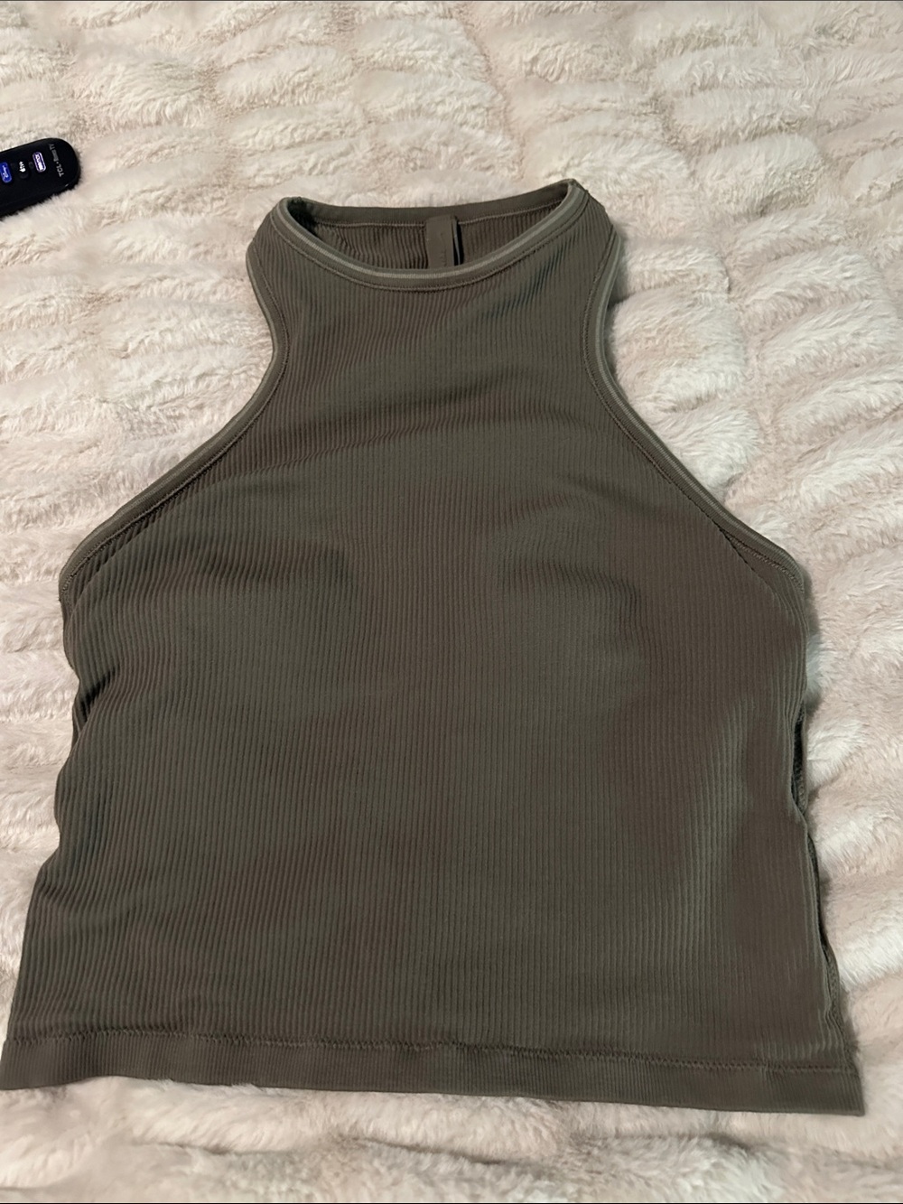 Nike SKIMS Olive Ribbed Racerback Tank Top - Picture 6 of 7